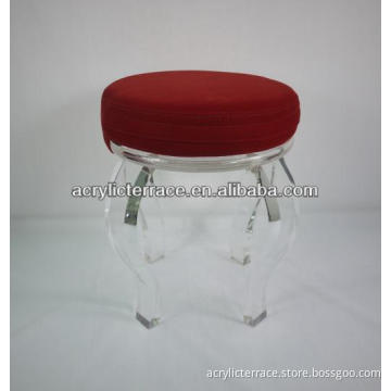 high transparent stool with cushion